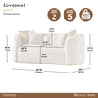 Michael Amini Gineverra Loveseat - Biscotti/Ivory Gold