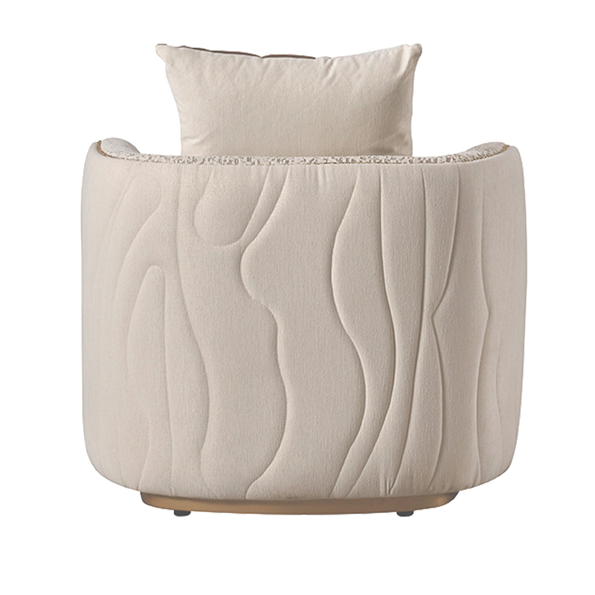 Michael Amini Gineverra Accent Chair - Biscotti/Ivory Gold