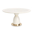 Michael Amini Lisbon Round Dining Table - Silken Cream