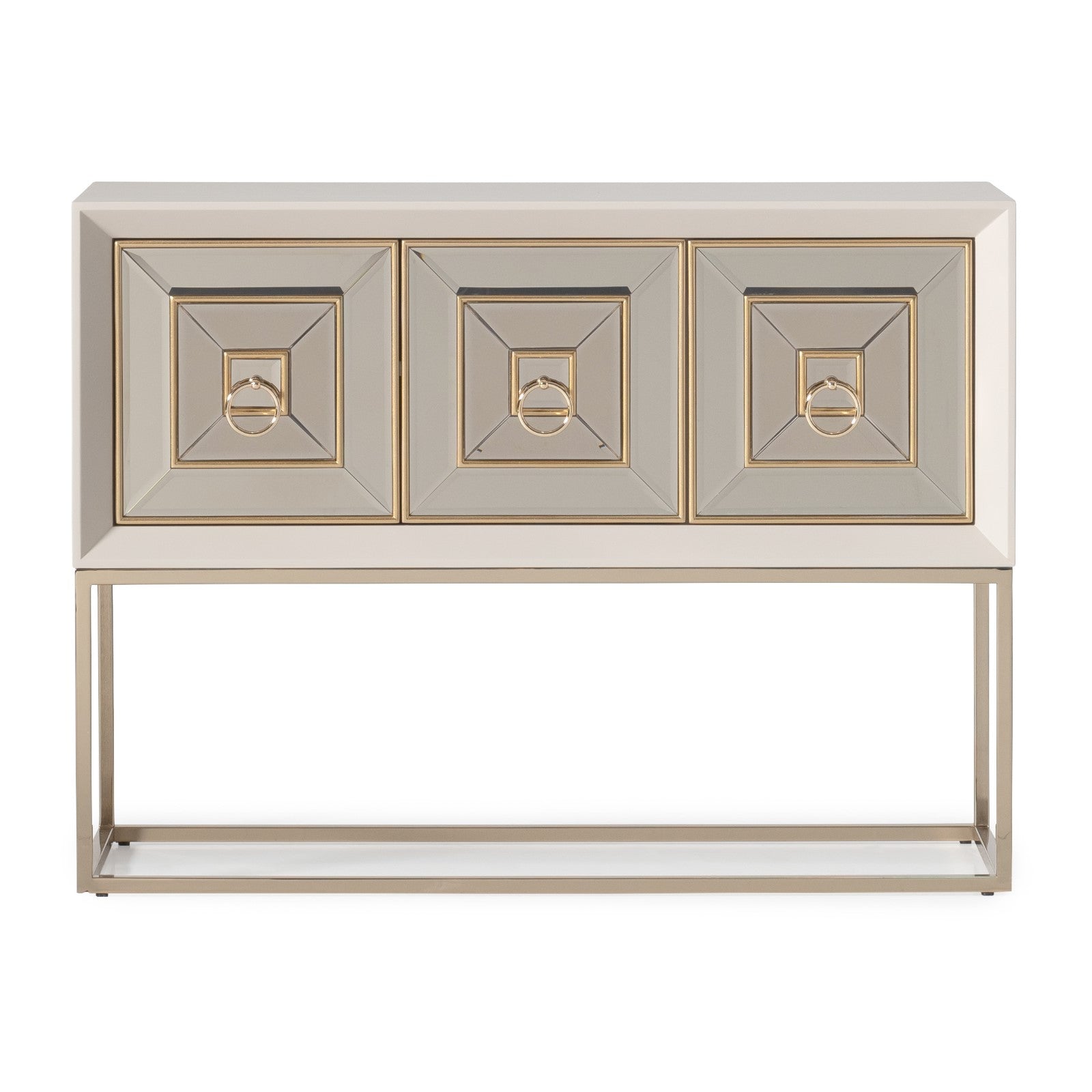 Michael Amini Madison Small Console - Glistening Gold
