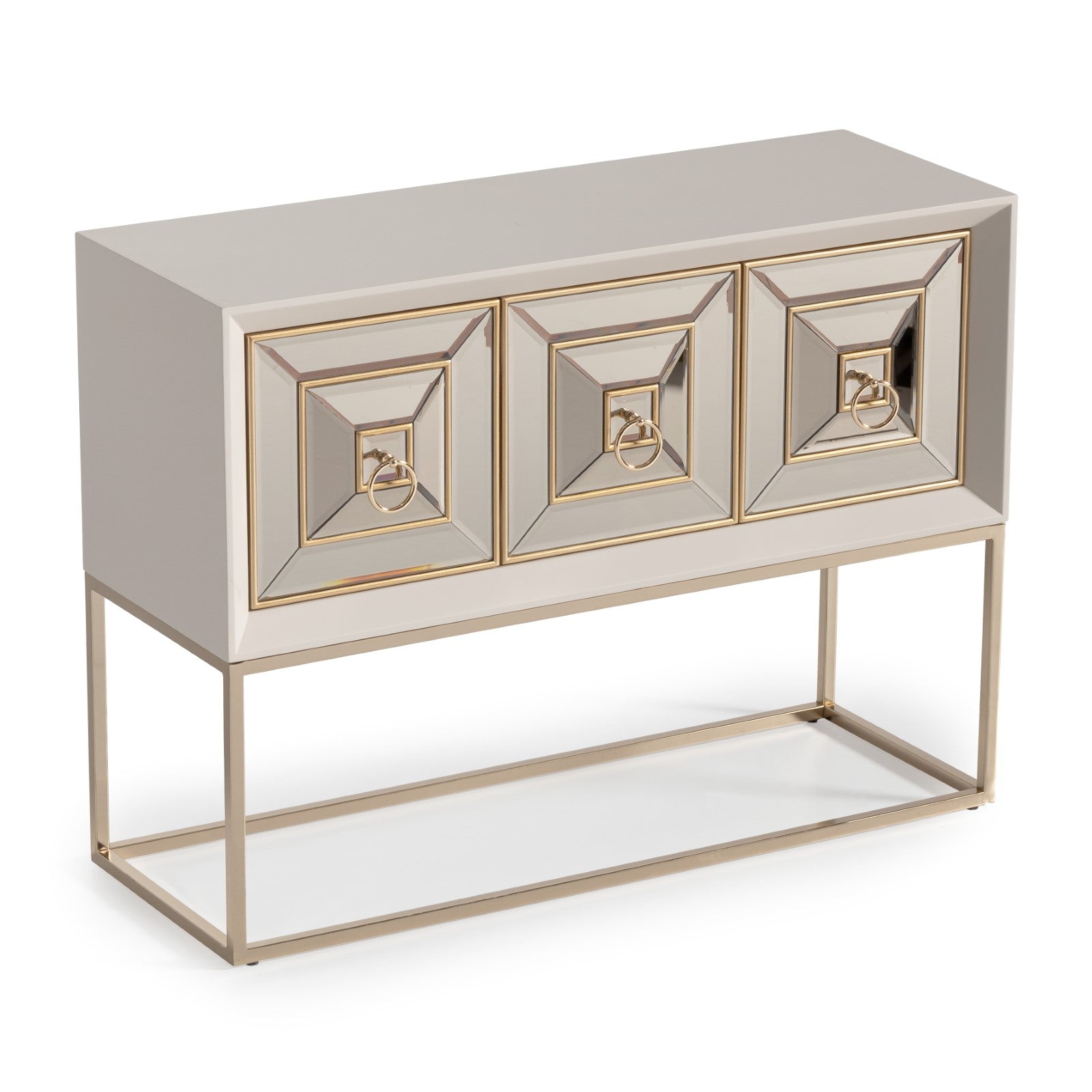 Michael Amini Madison Small Console - Glistening Gold
