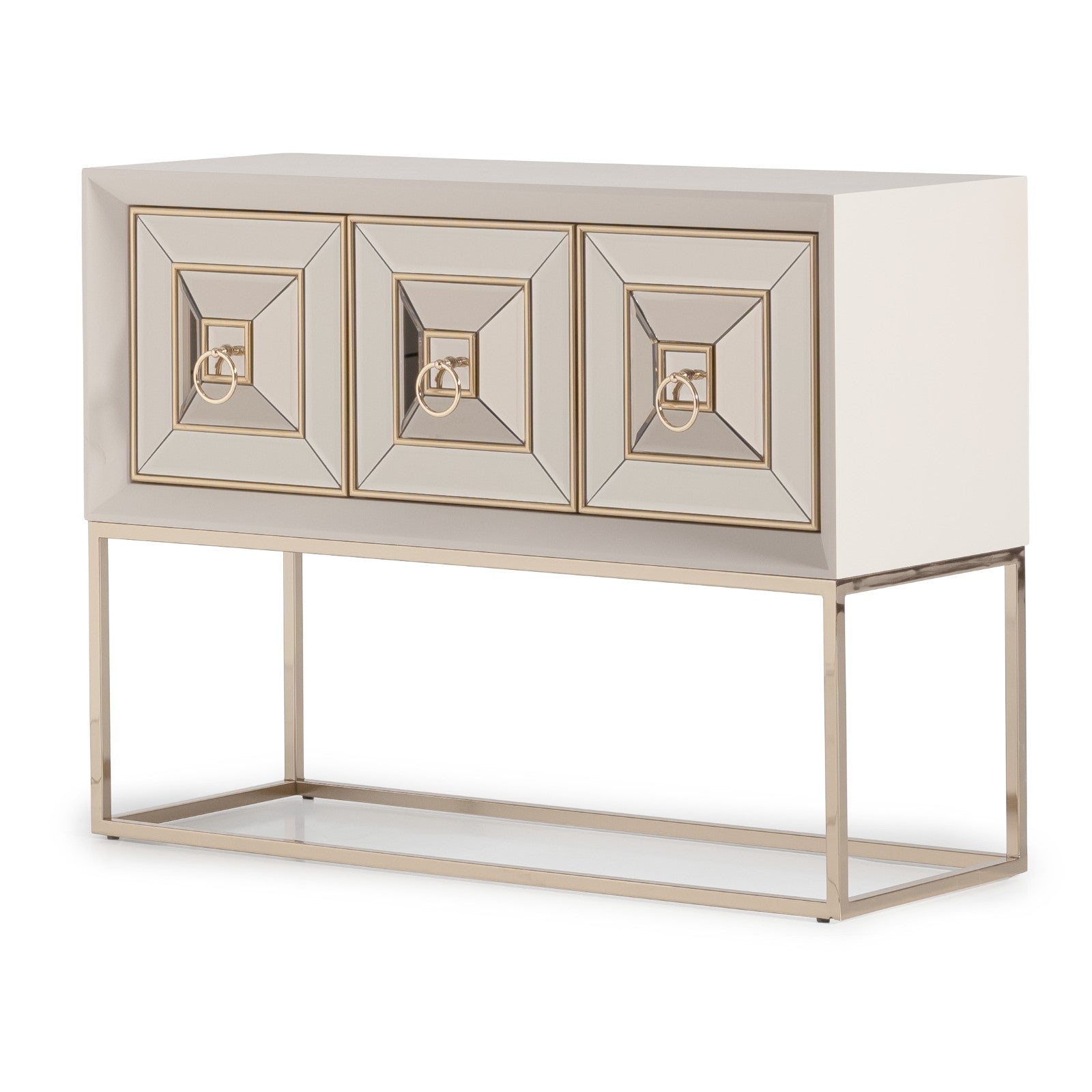 Michael Amini Madison Small Console - Glistening Gold