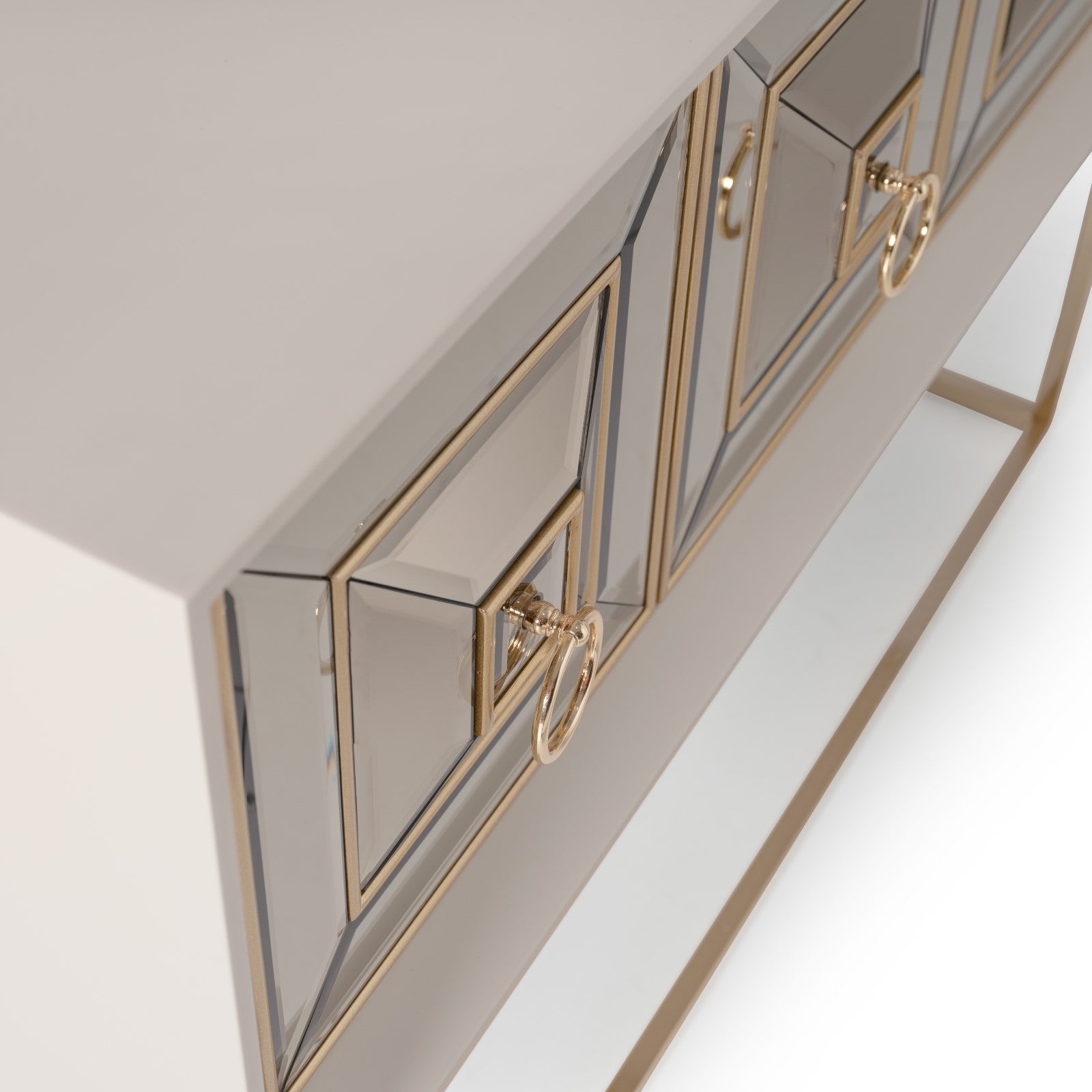 Michael Amini Madison Small Console - Glistening Gold