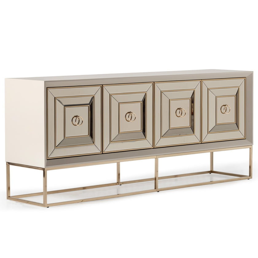 Michael Amini Madison Console - Glistening Gold
