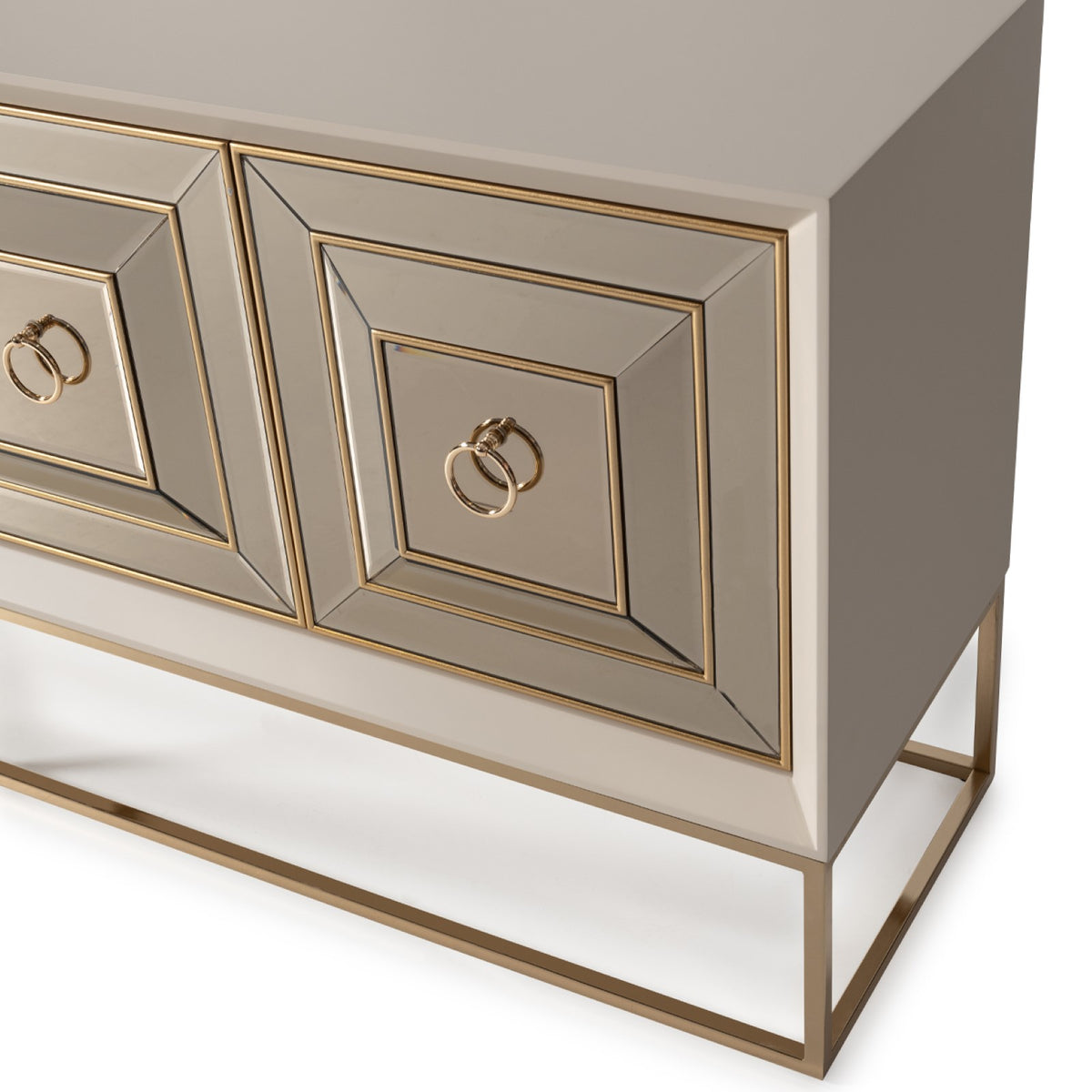 Michael Amini Madison Console - Glistening Gold