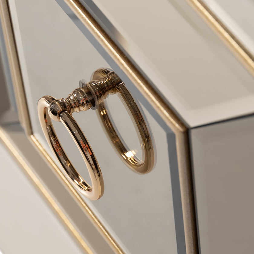 Michael Amini Madison Console - Glistening Gold