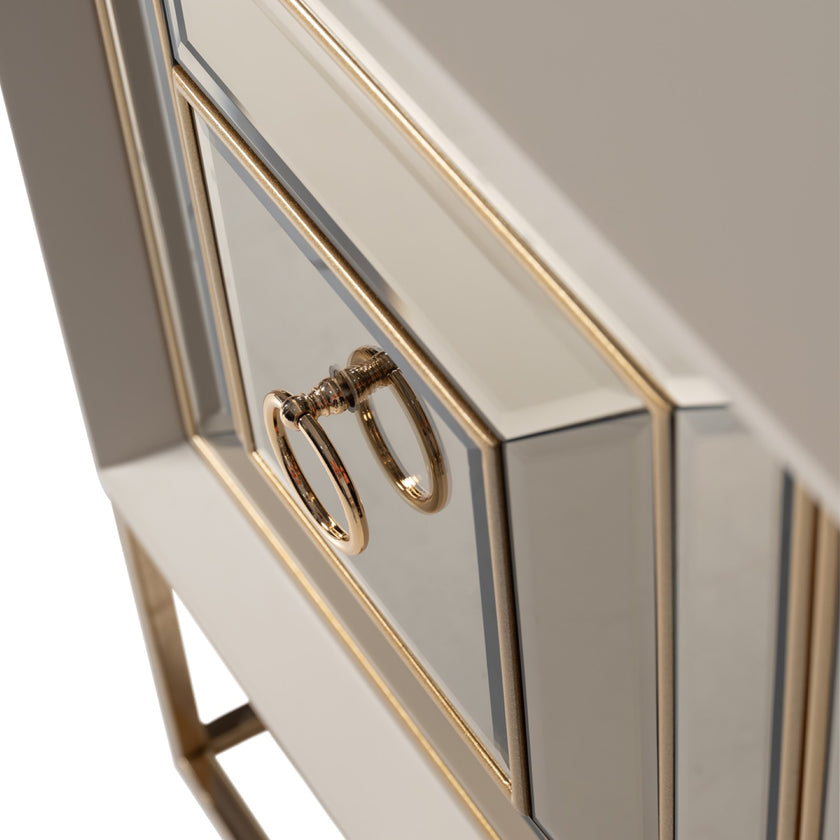 Michael Amini Madison Console - Glistening Gold