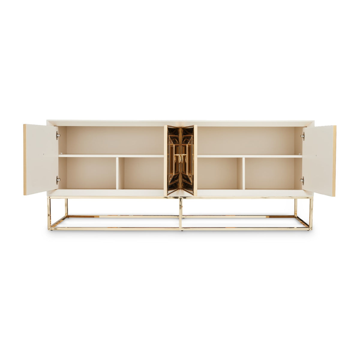 Michael Amini Madison Console - Glistening Gold