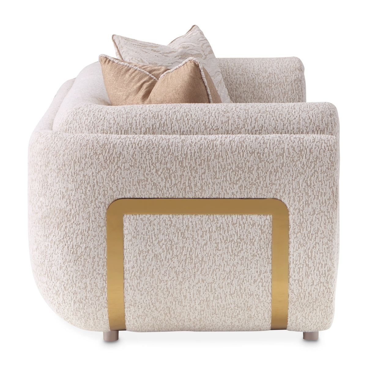 Michael Amini Savannah Breeze Loveseat - Cashmere/Gold