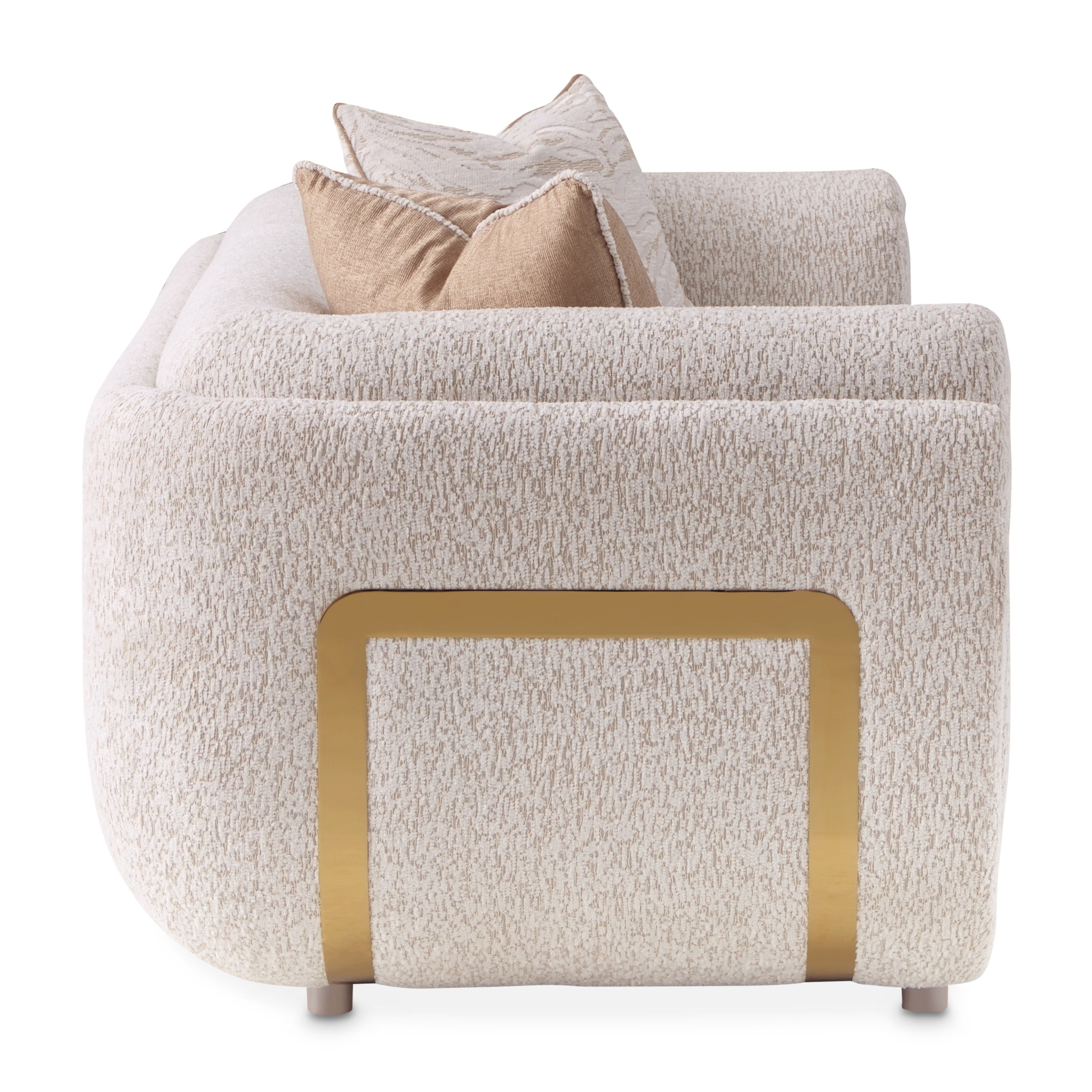 Michael Amini Savannah Breeze Loveseat - Cashmere/Gold