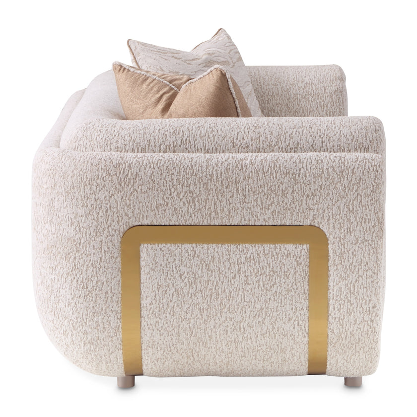 Michael Amini Savannah Breeze Loveseat - Cashmere/Gold