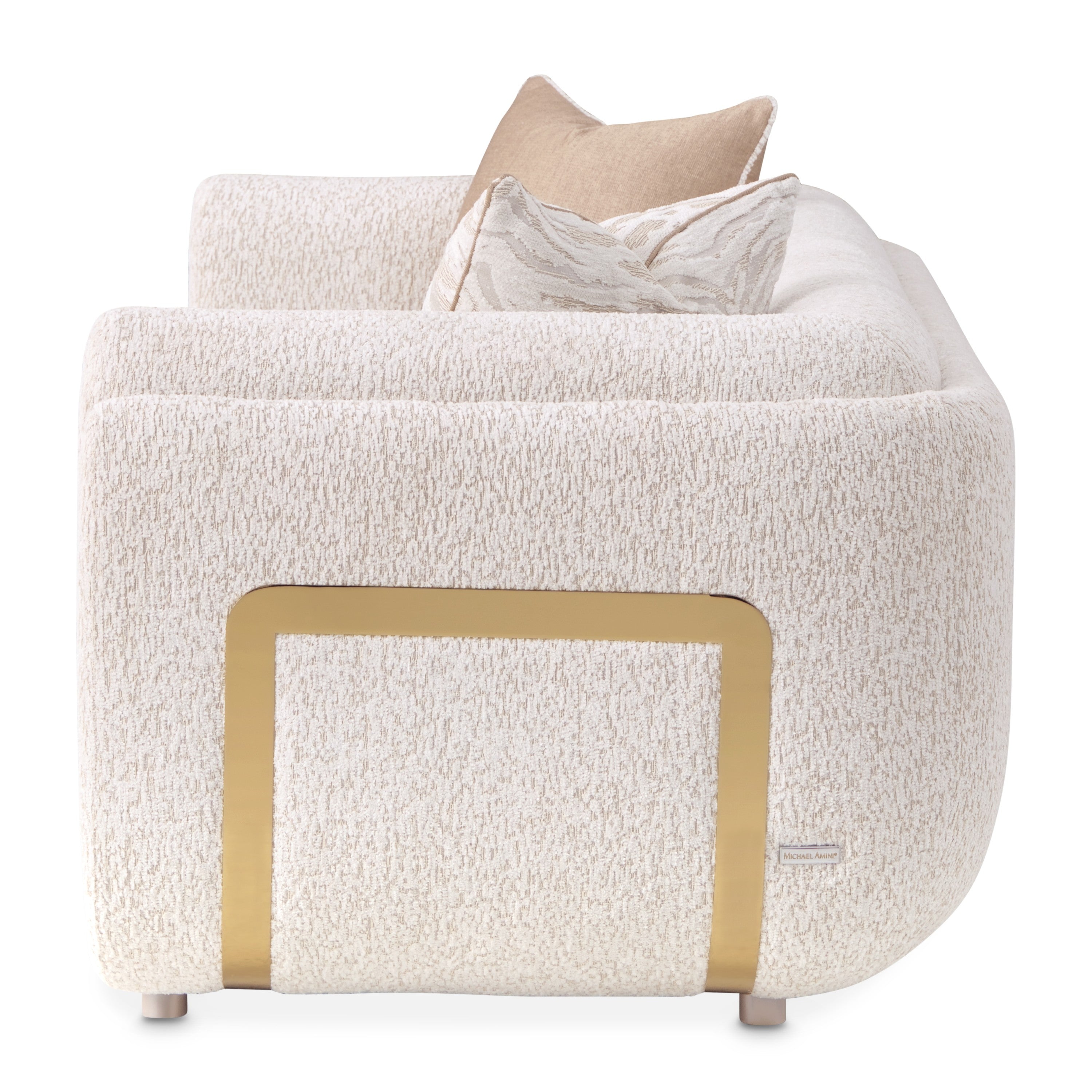 Michael Amini Savannah Breeze Loveseat - Cashmere/Gold