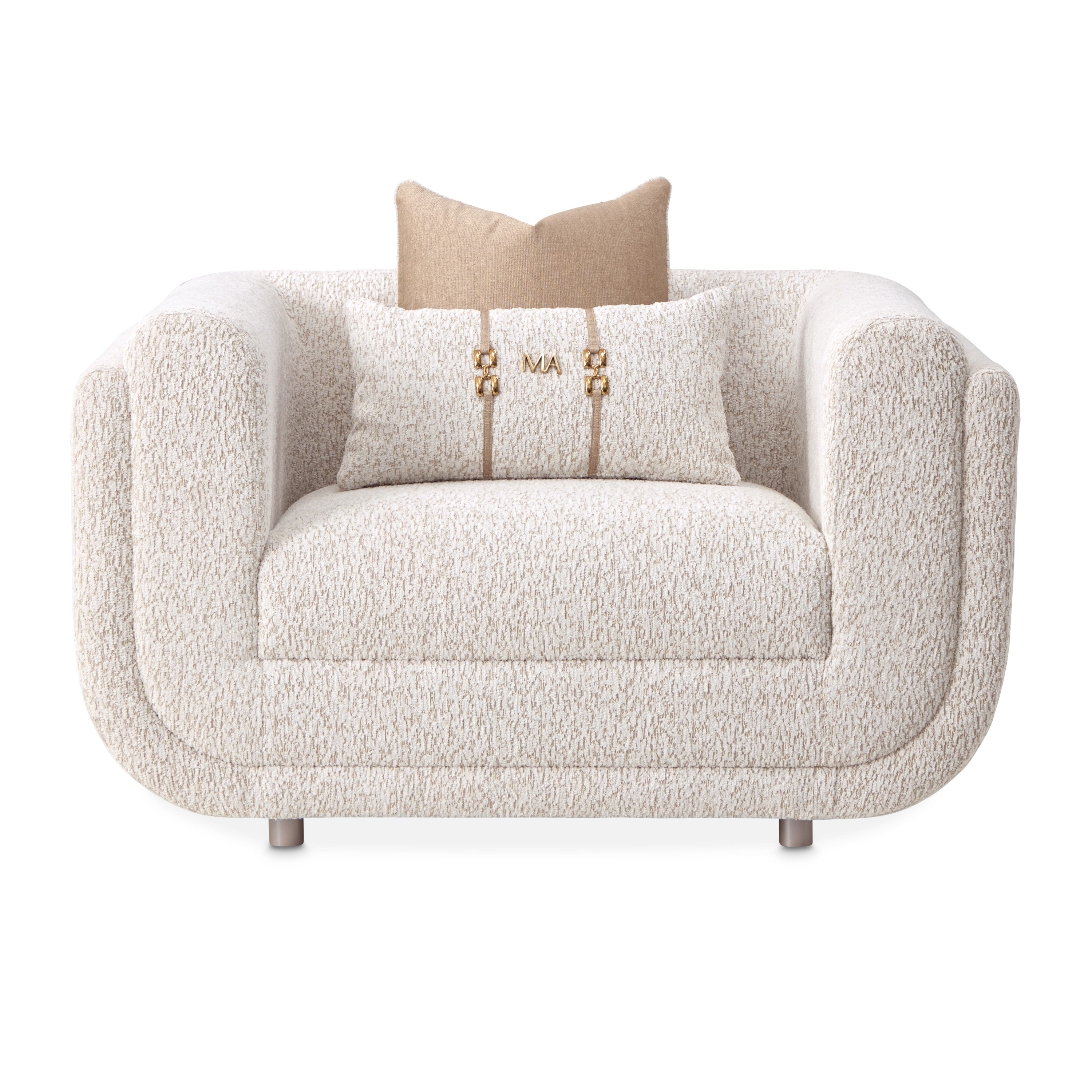Michael Amini Savannah Breeze Matching Chair - Cashmere/Gold