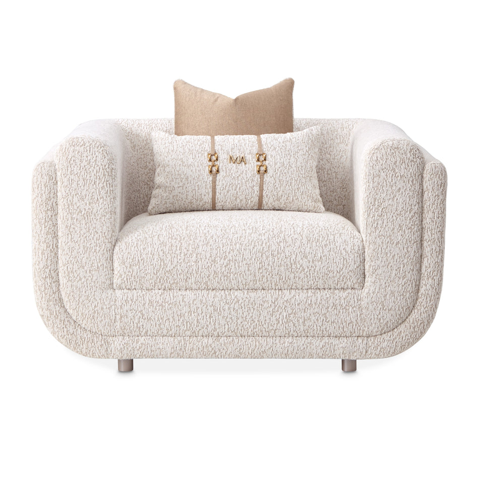 Michael Amini Savannah Breeze Matching Chair - Cashmere/Gold