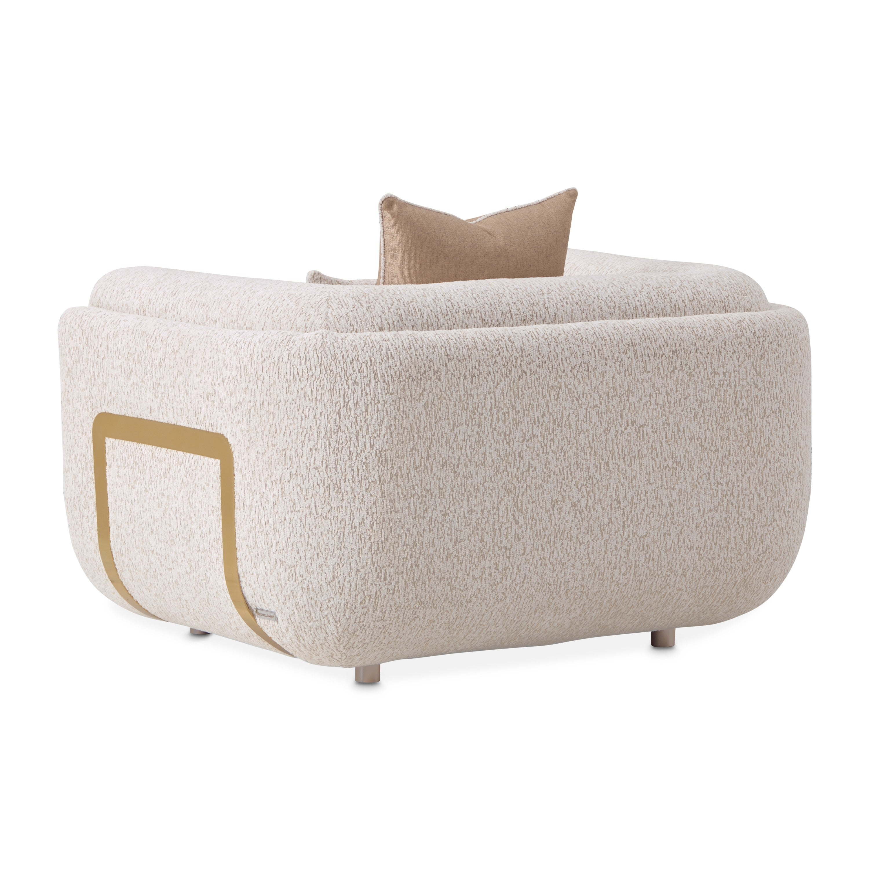 Michael Amini Savannah Breeze Matching Chair - Cashmere/Gold