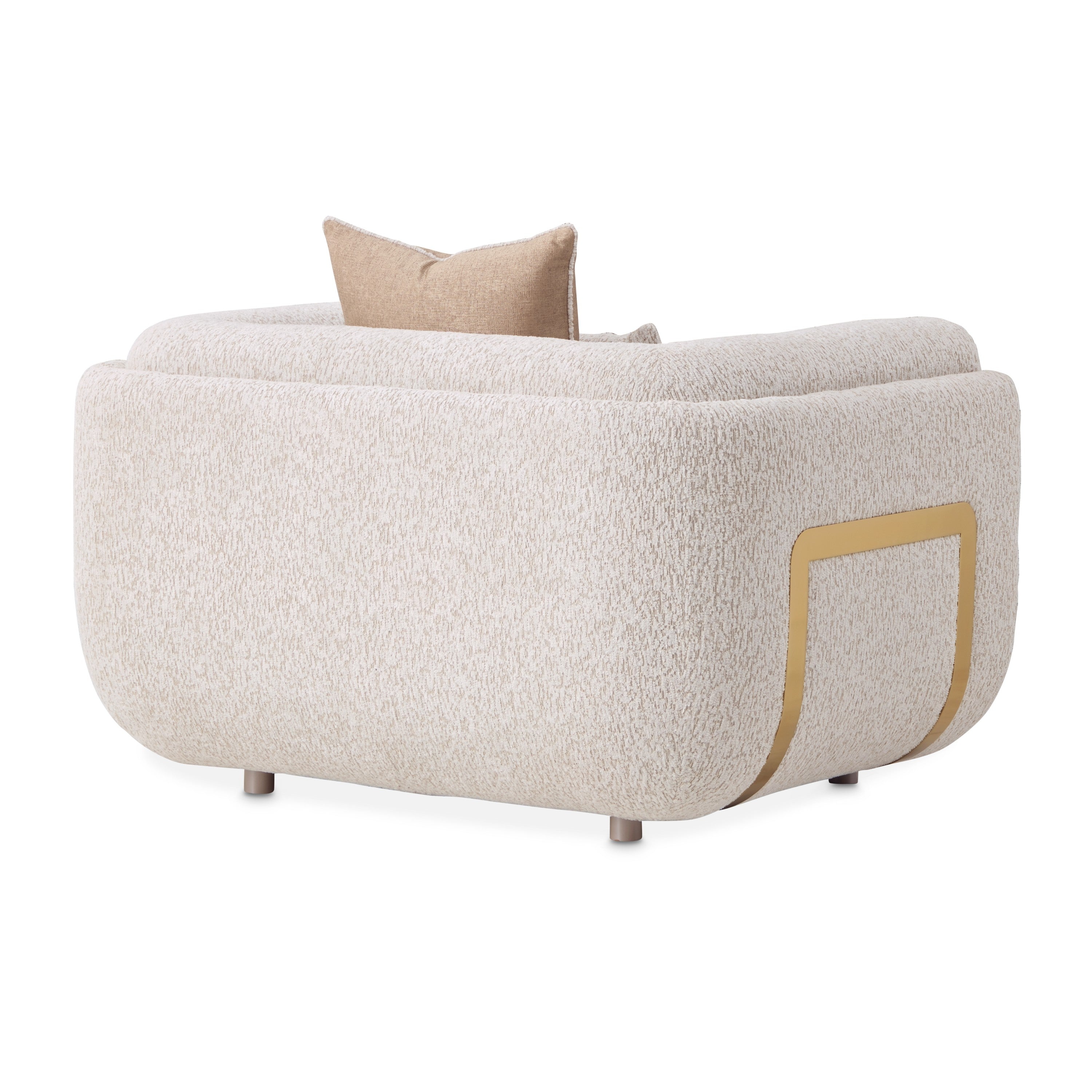 Michael Amini Savannah Breeze Matching Chair - Cashmere/Gold