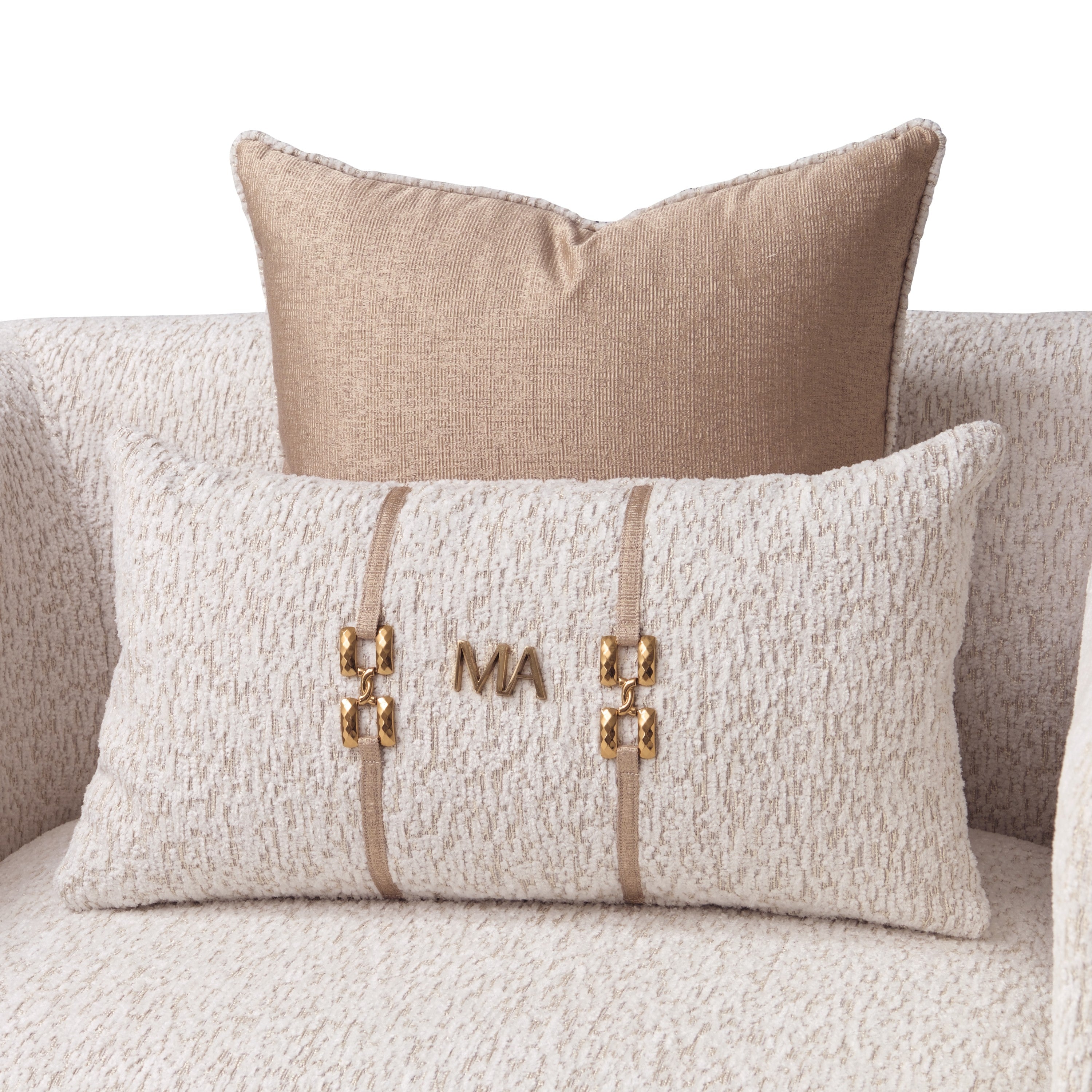 Michael Amini Savannah Breeze Matching Chair - Cashmere/Gold
