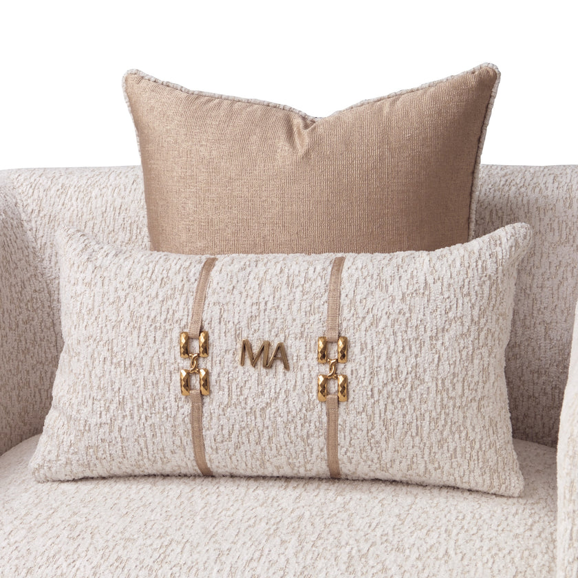 Michael Amini Savannah Breeze Matching Chair - Cashmere/Gold