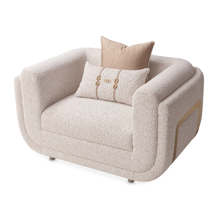 Michael Amini Savannah Breeze Matching Chair - Cashmere/Gold