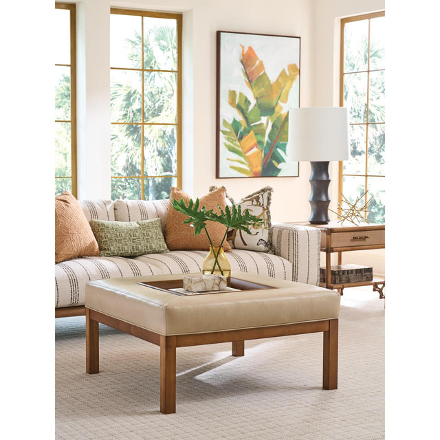 Lexington Crandon Park Leather Ottoman