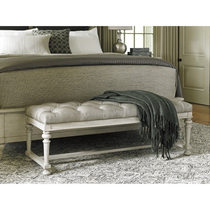 Lexington Oyster Bay Bellport Leather Bed Bench