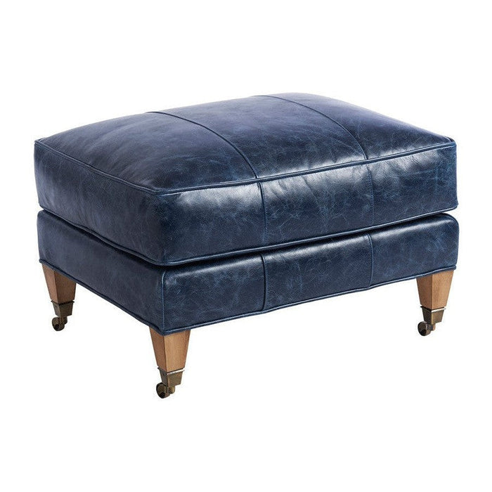 Barclay Butera Upholstery Sydney Ottoman With Brass Casters