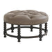 Barclay Butera Upholstery Hanover Leather Tufted Top Ottoman