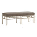 Barclay Butera Upholstery Lucca Leather Metal Bench