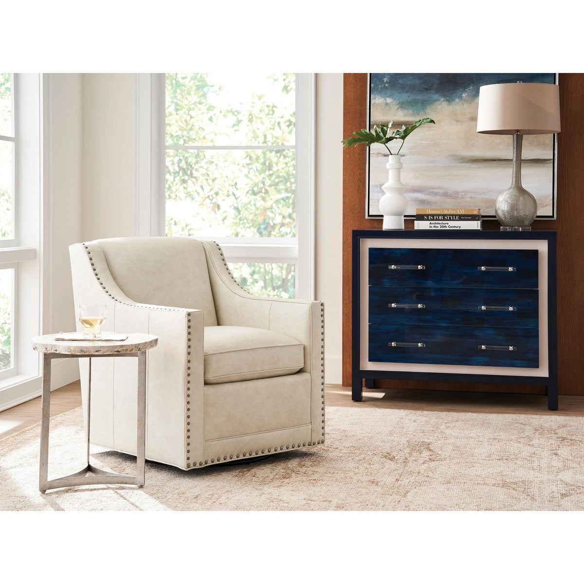Lexington Leather Barrier Leather Swivel Chair