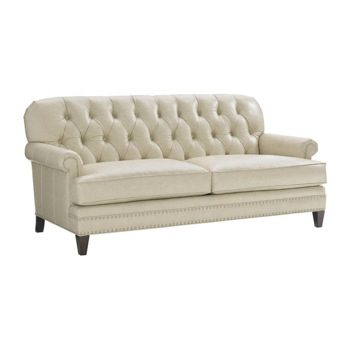 Lexington Oyster Bay Hillstead Leather Settee