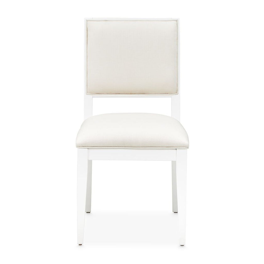 Michael Amini Palm Gate Side Chair - Cloud White - Set of 2