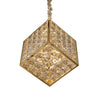 Michael Amini Cubes Modern Crystal Chandelier - Gold