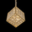 Michael Amini Cubes Modern Crystal Chandelier - Gold
