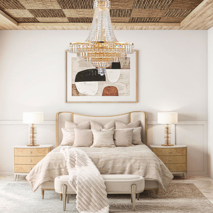 Michael Amini Luxe Lumiere 21-Light Crystal Chandelier - Gold