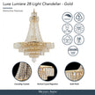 Michael Amini Luxe Lumiere 28-Light Crystal Chandelier - Gold