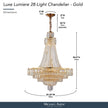 Michael Amini Luxe Lumiere 28-Light Crystal Chandelier - Gold