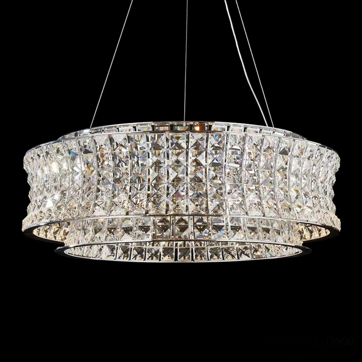 Michael Amini Galaxy Round LED Crystal Chandelier - Chrome