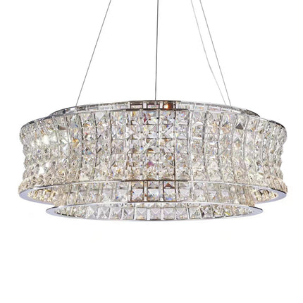 Michael Amini Galaxy Round LED Crystal Chandelier - Chrome