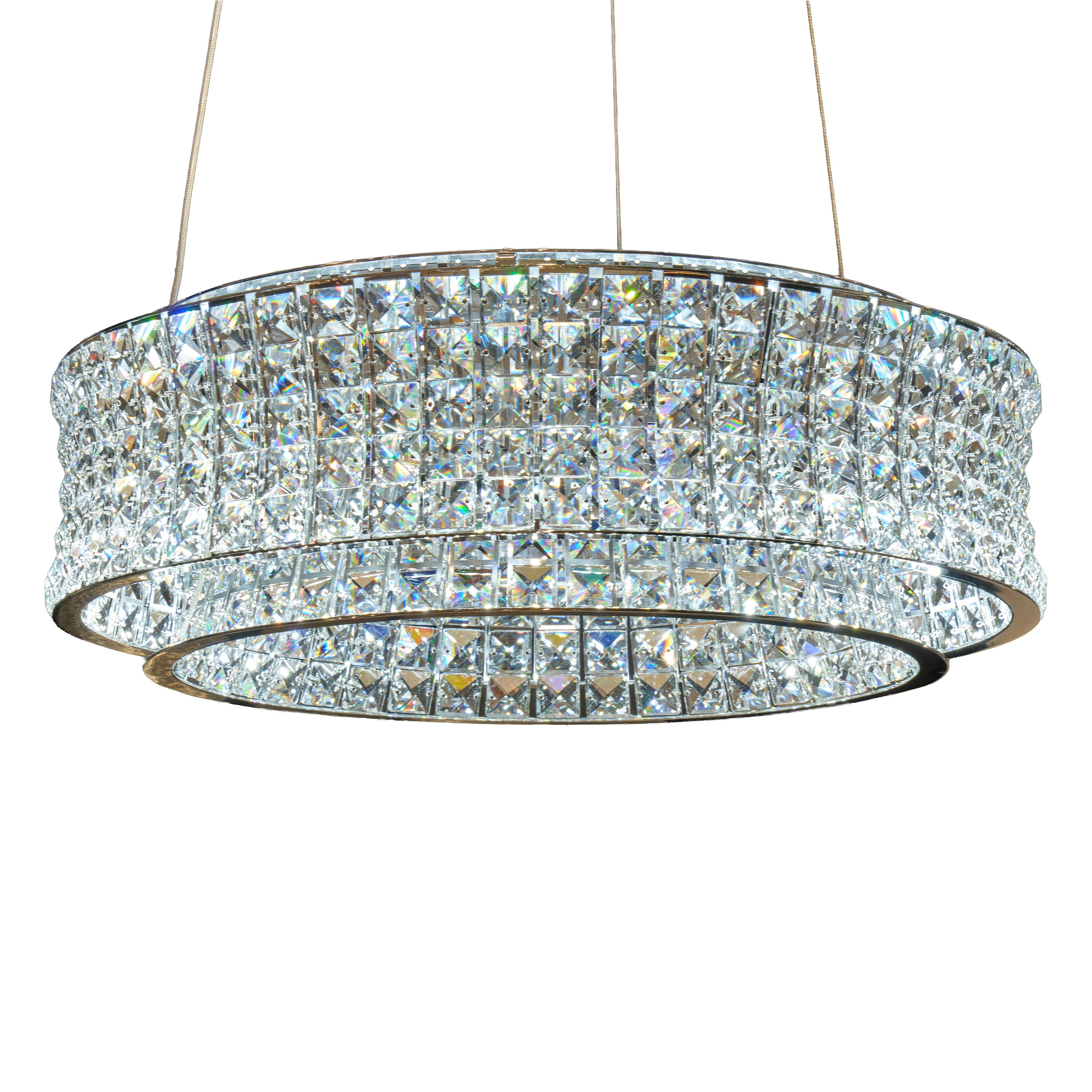 Michael Amini Galaxy Round LED Crystal Chandelier - Chrome