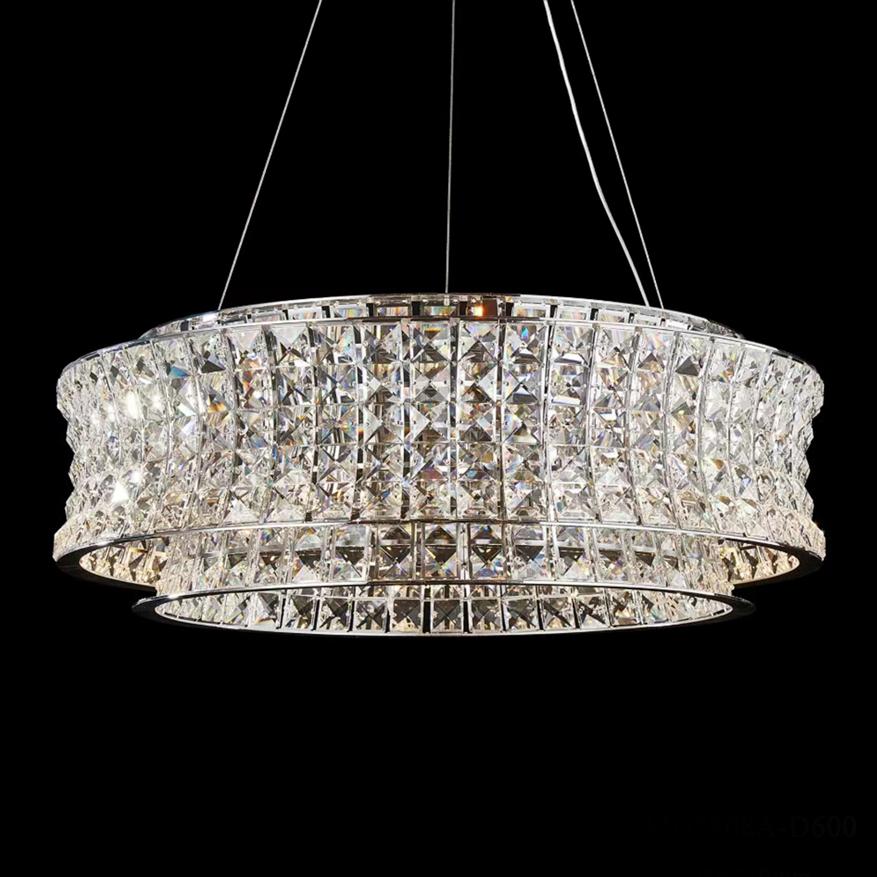 Michael Amini Galaxy Round LED Crystal Chandelier - Chrome