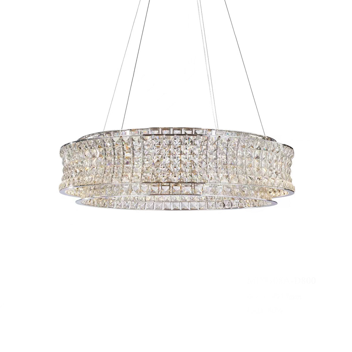 Michael Amini Galaxy Round LED Crystal Chandelier - Chrome