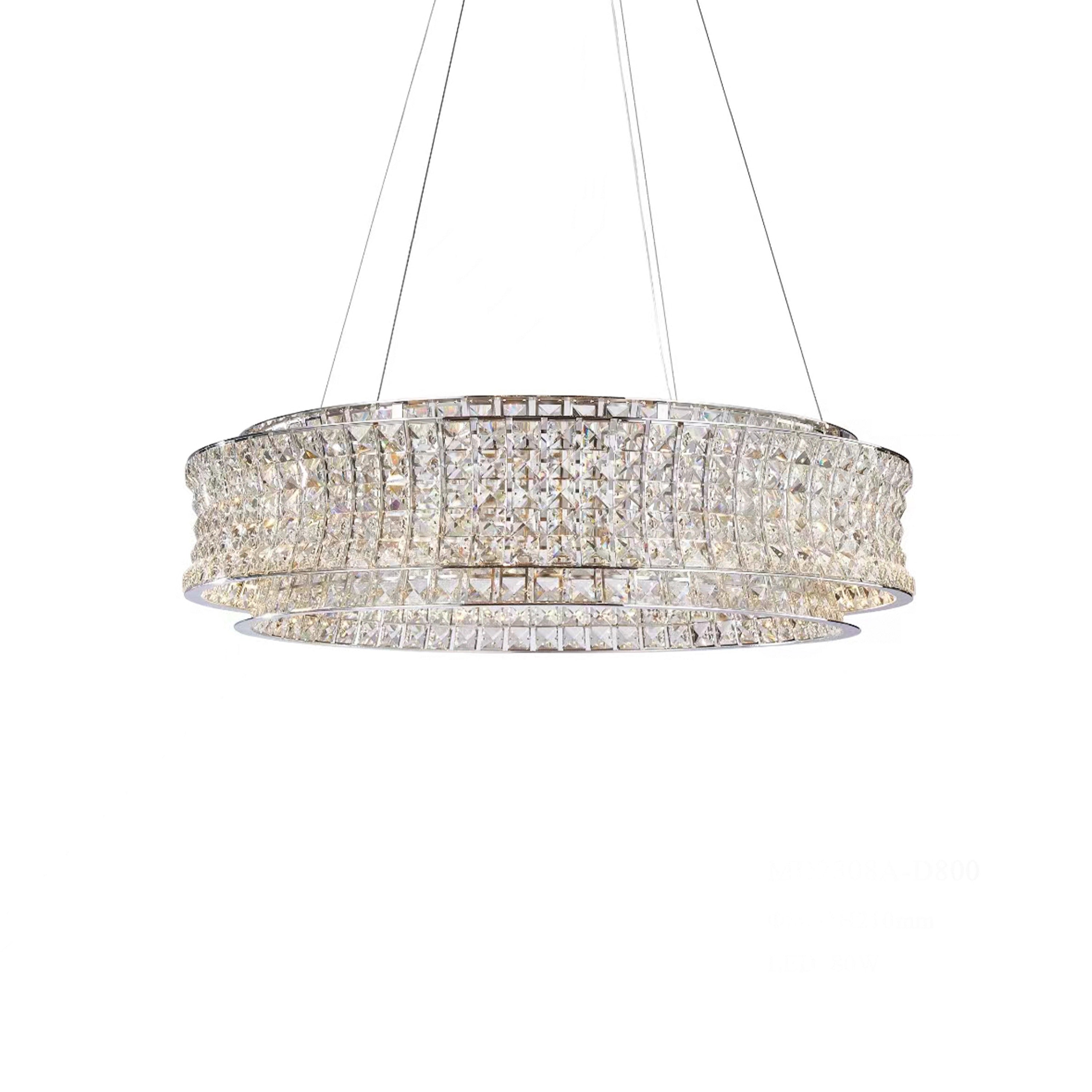 Michael Amini Galaxy Round LED Crystal Chandelier - Chrome