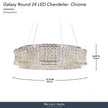 Michael Amini Galaxy Round LED Crystal Chandelier - Chrome