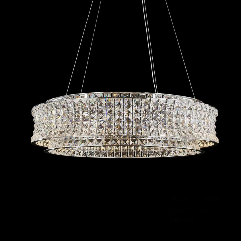 Michael Amini Galaxy Round LED Crystal Chandelier - Chrome