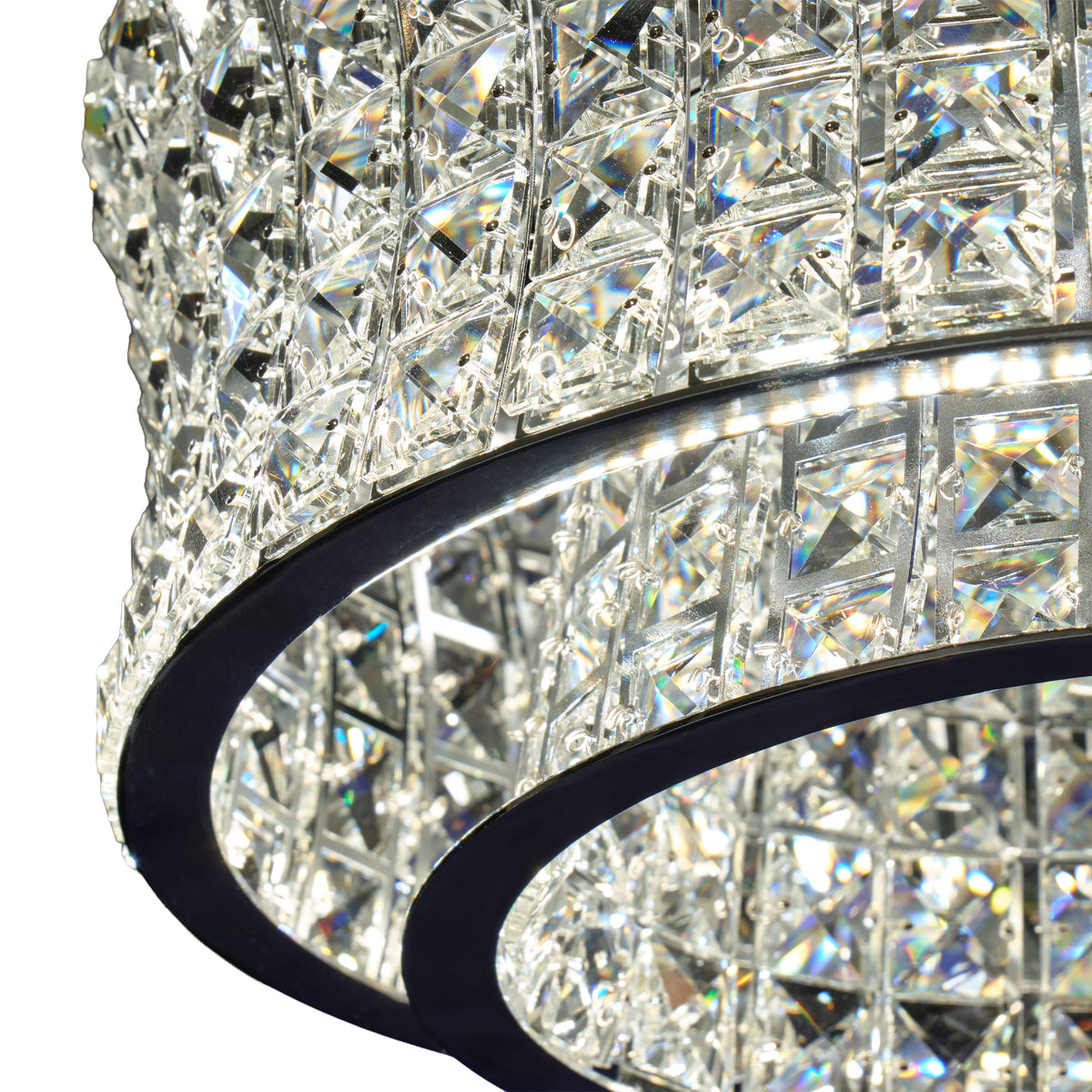 Michael Amini Galaxy Oval LED Crystal Chandelier - Chrome