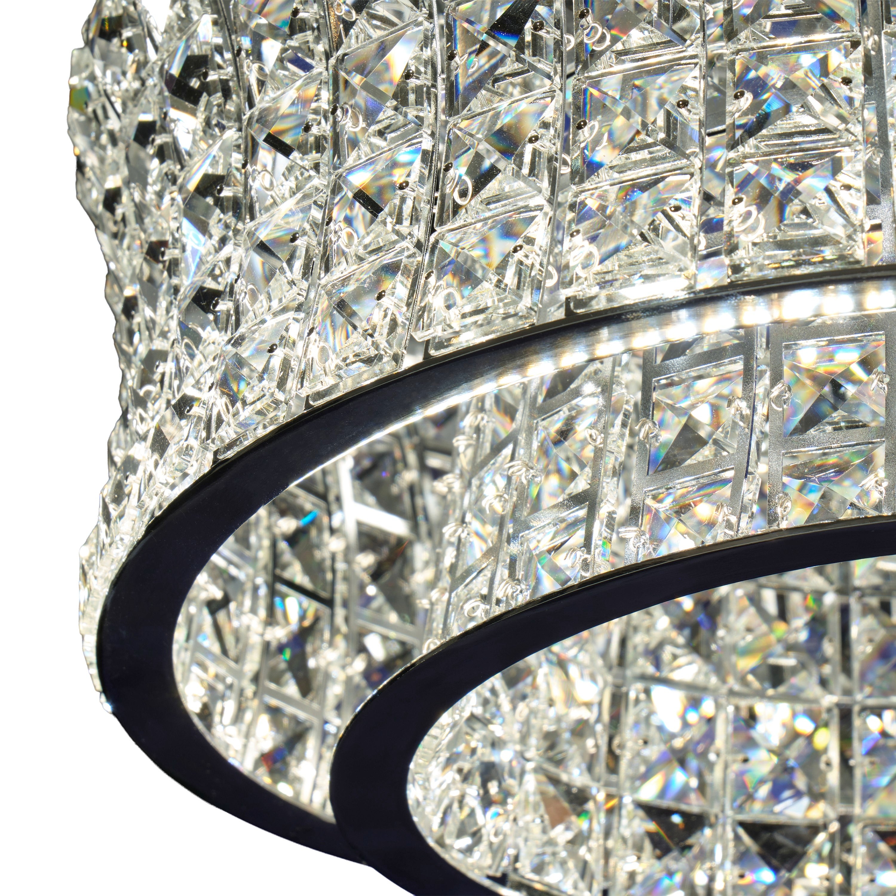 Michael Amini Galaxy Oval LED Crystal Chandelier - Chrome