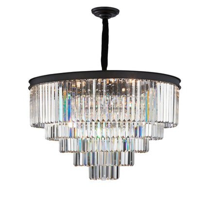 Michael Amini Allure 21-Light Round Crystal Chandelier - Matte Black