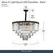Michael Amini Allure 21-Light Round Crystal Chandelier - Matte Black