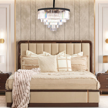 Michael Amini Allure 21-Light Round Crystal Chandelier - Matte Black