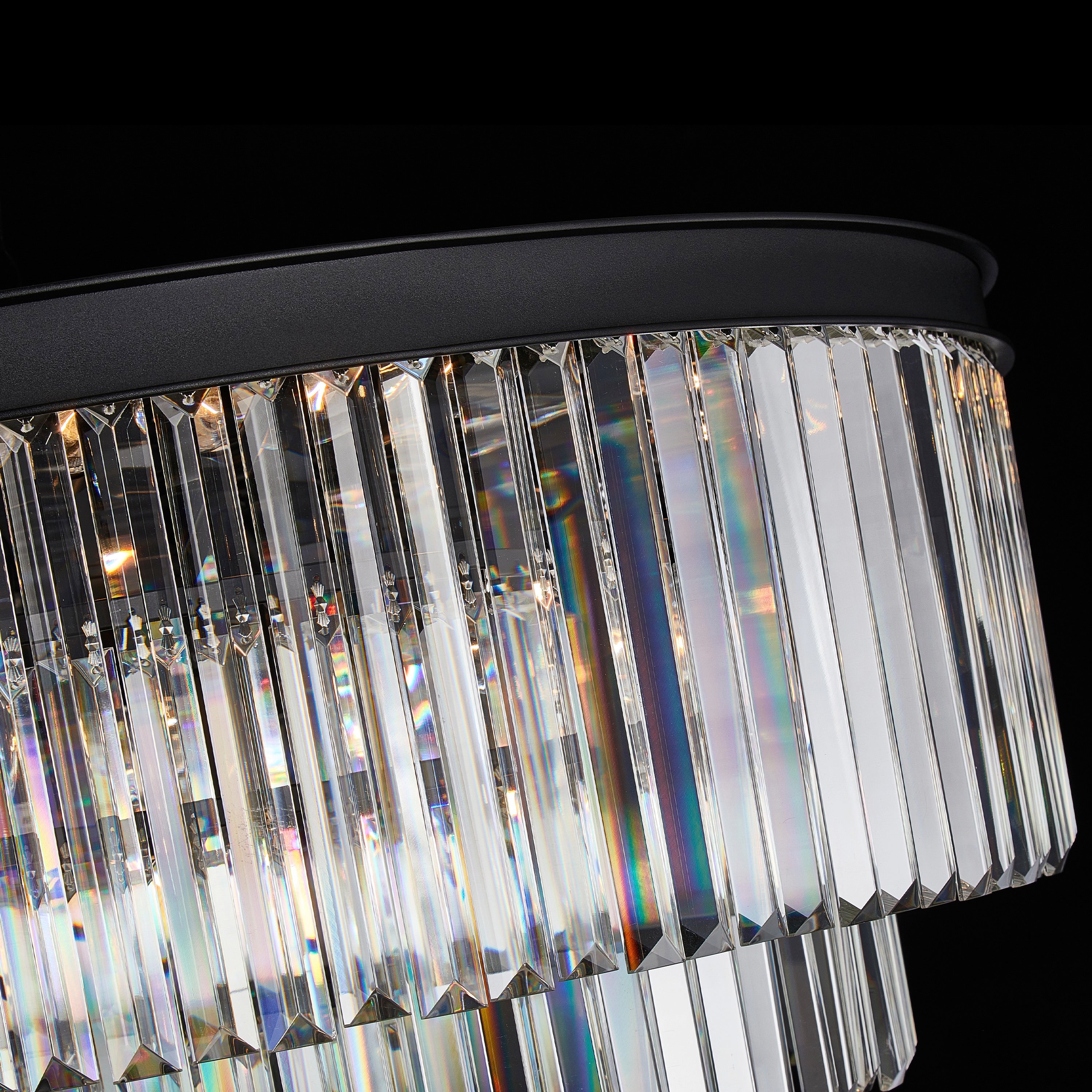 Michael Amini Allure 28-Light Round Crystal Chandelier - Matte Black